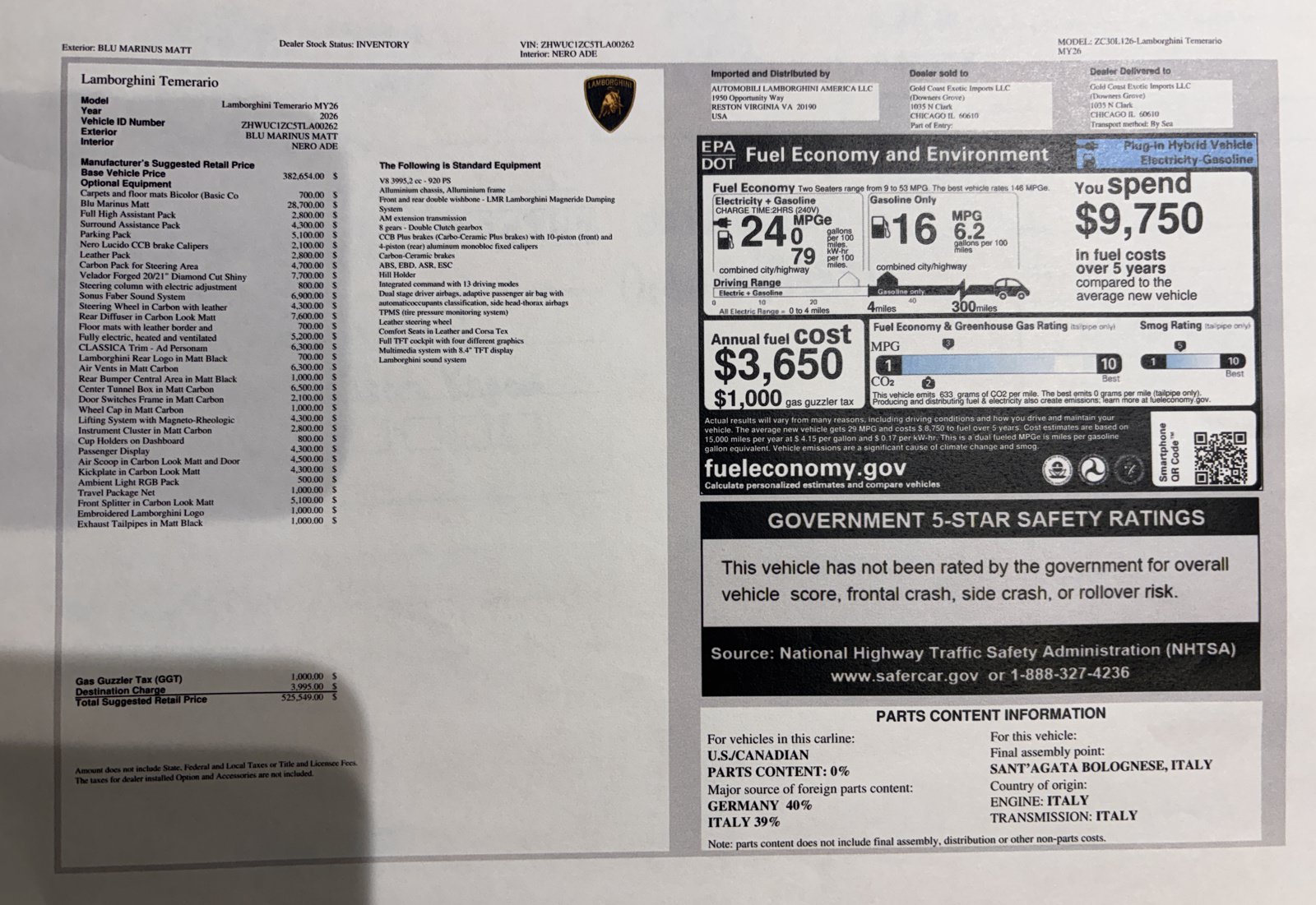 Used 2026 Lamborghini Temerario AWD/4WD image 47