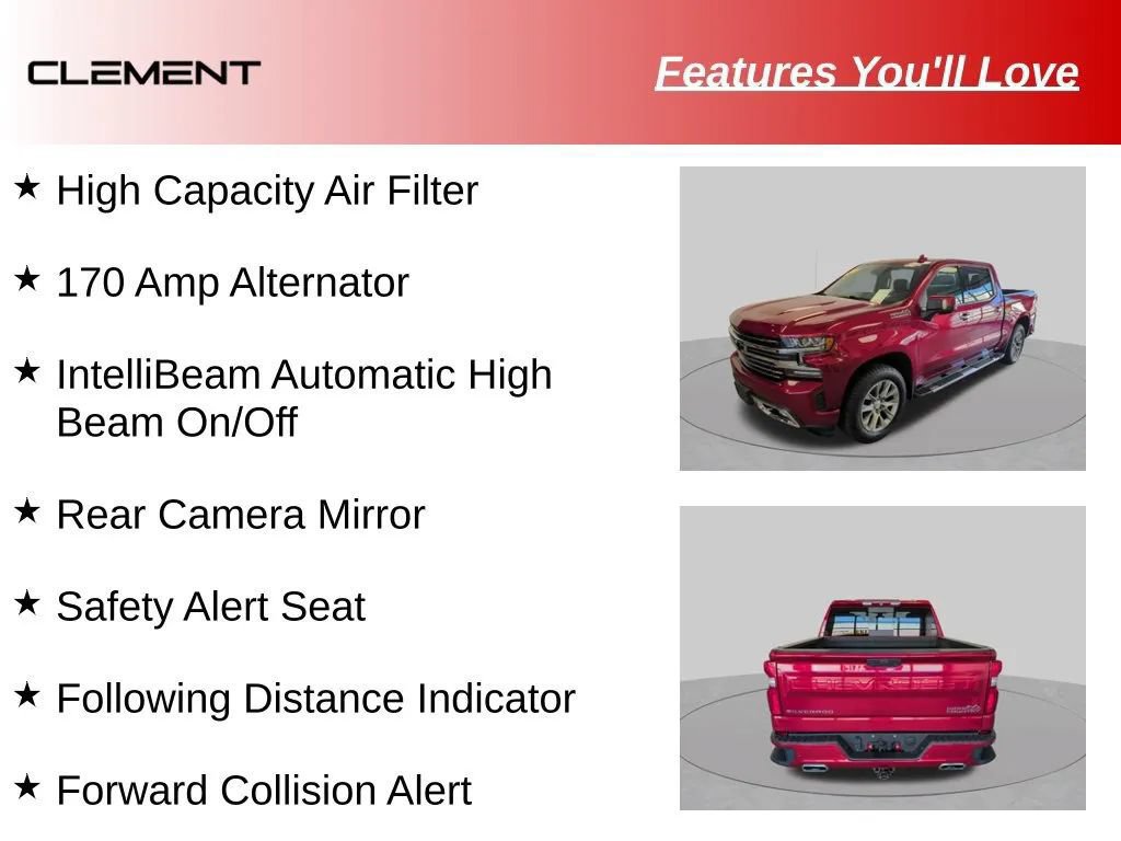 Used 2019 Chevrolet Silverado 1500 High Country w/ Technology Package AWD/4WD image 50