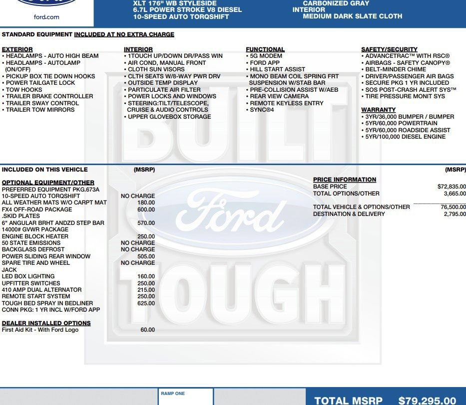 Used 2026 Ford F450 XLT w/ FX4 Off-Road Package AWD/4WD image 2