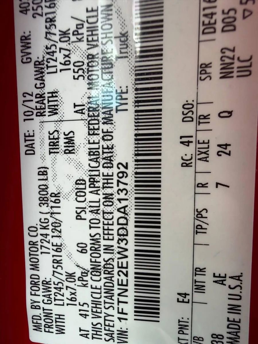 Used 2013 Ford E-250 and Econoline 250 w/ Commercial Cargo Van Pkg image 23