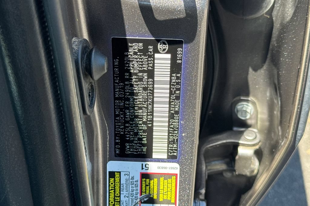 Used 2019 Toyota Camry LE FWD image 26