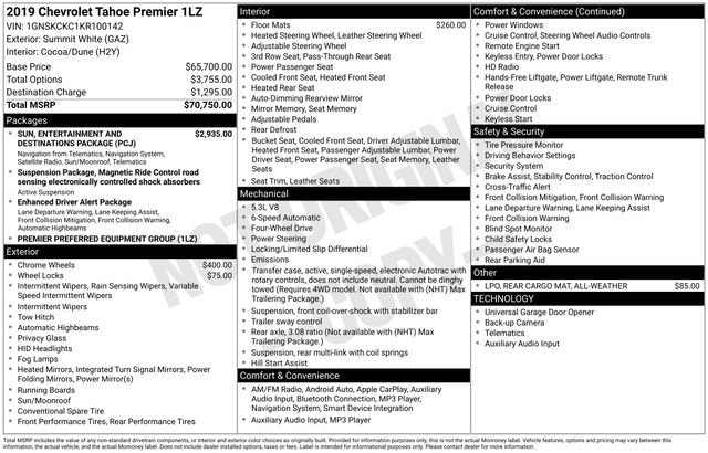 Certified 2019 Chevrolet Tahoe Premier image 7