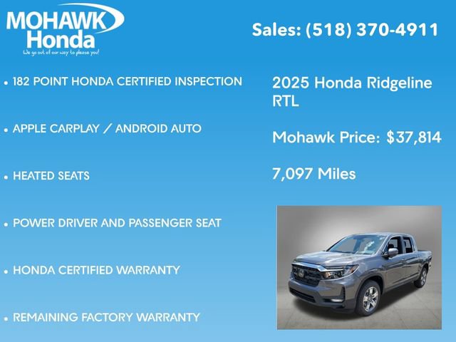 Certified 2025 Honda Ridgeline RTL image 14