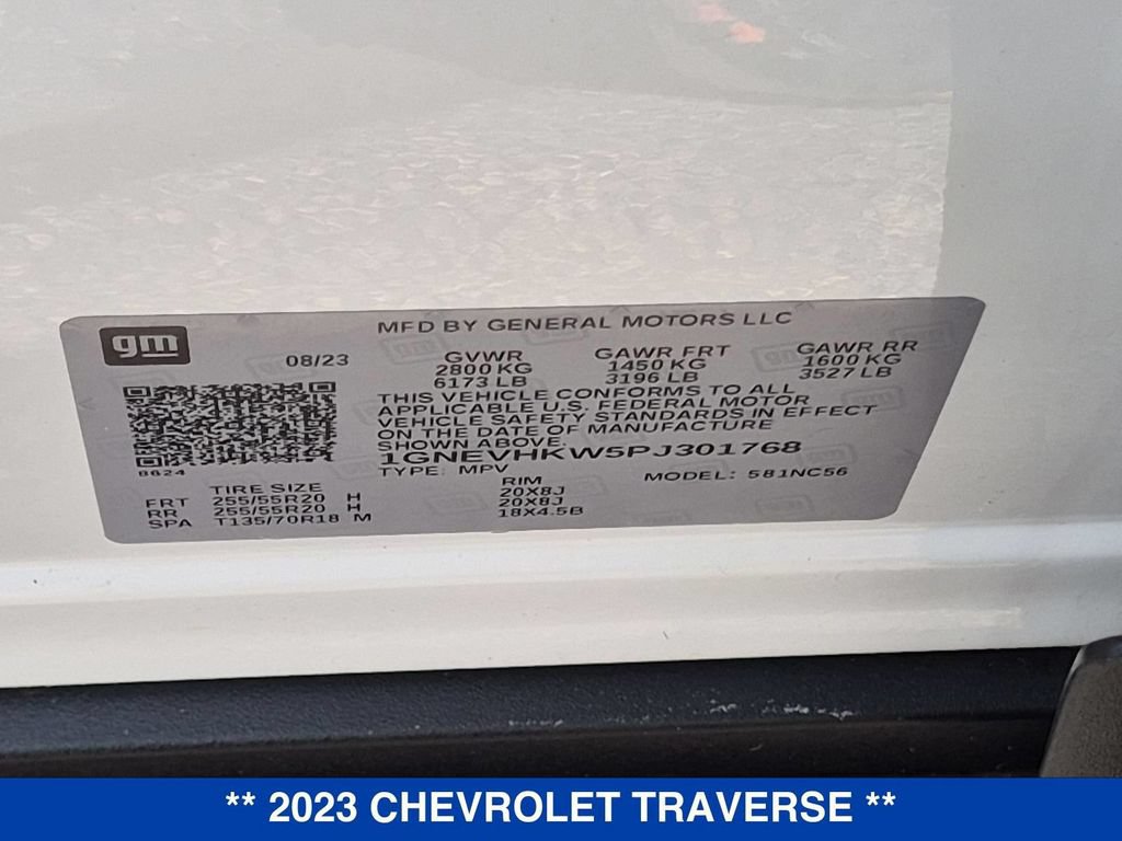 Used 2023 Chevrolet Traverse LT w/ LT Premium Package AWD/4WD image 36