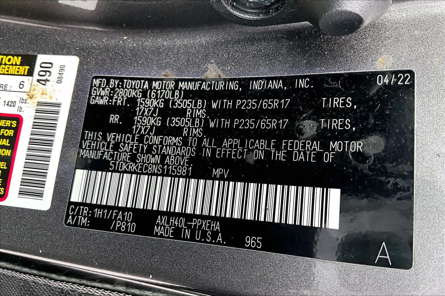 Used 2022 Toyota Sienna LE FWD image 36