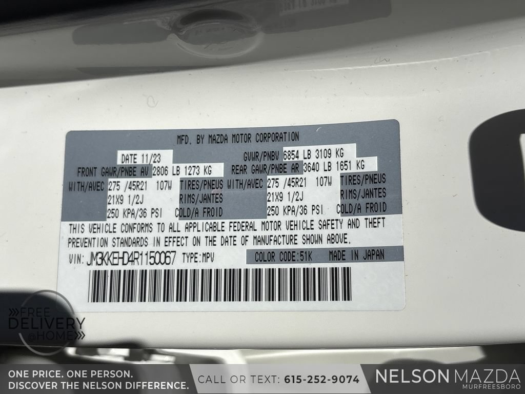 Certified 2024 MAZDA CX-90 3.3 Turbo w/ Premium Plus Pkg AWD/4WD image 31