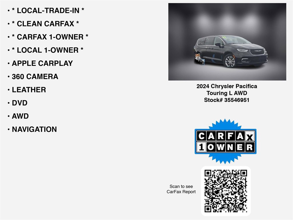 Used 2024 Chrysler Pacifica Touring-L w/ Uconnect Theater Family Group image 7