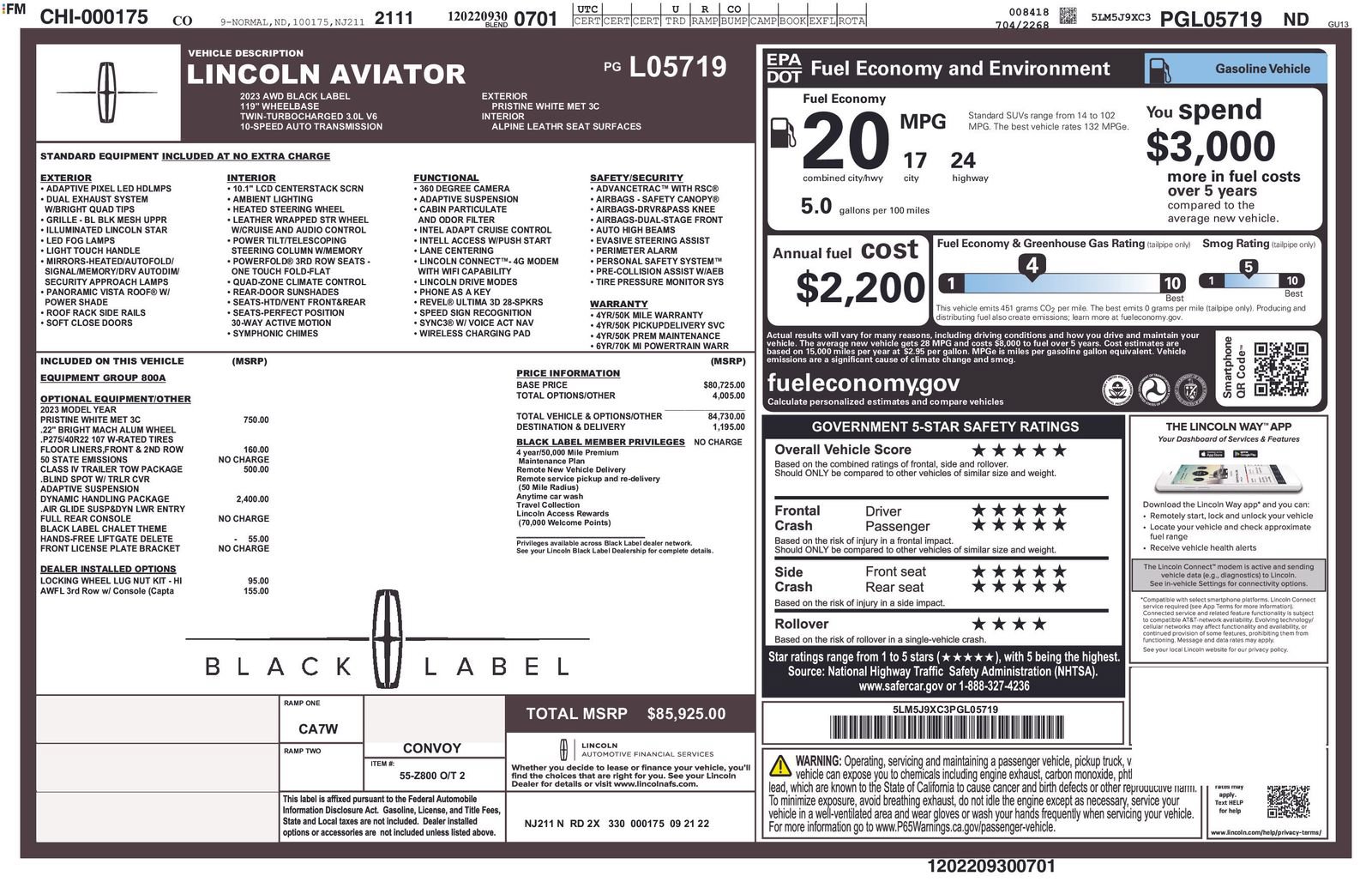 Used 2023 Lincoln Aviator Black Label w/ Dynamic Handling Package AWD/4WD image 40