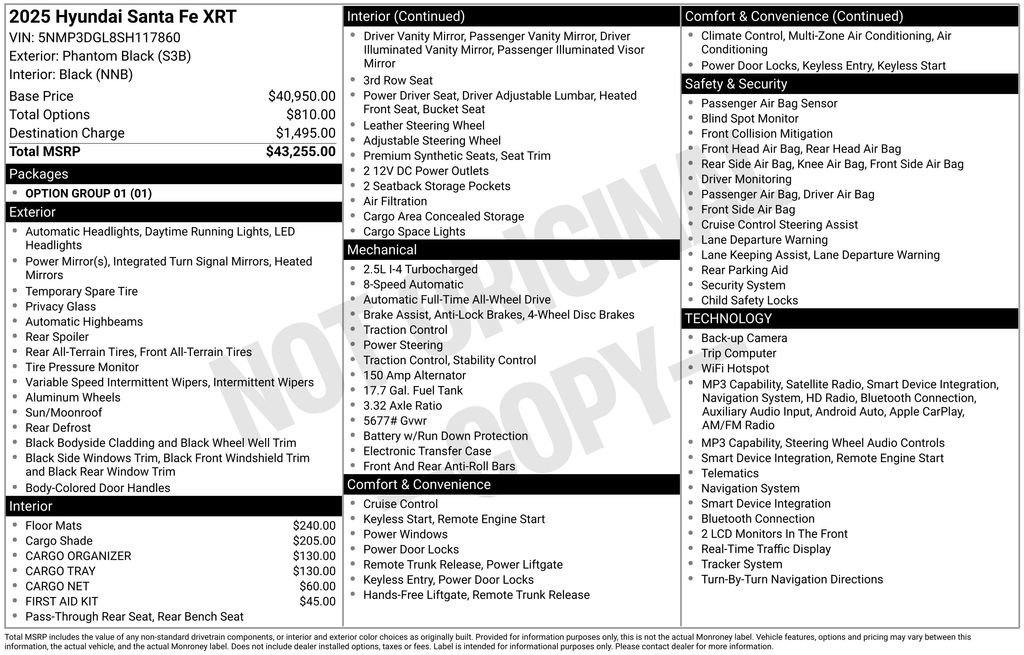 Certified 2025 Hyundai Santa Fe XRT AWD/4WD image 34