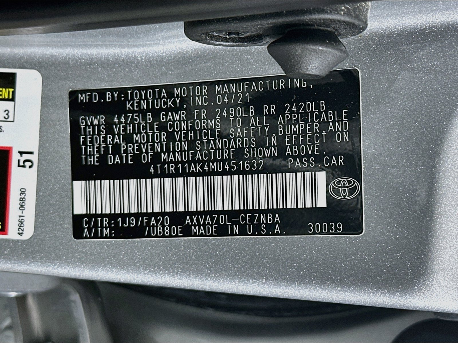 Used 2021 Toyota Camry LE w/ Convenience Package FWD image 31