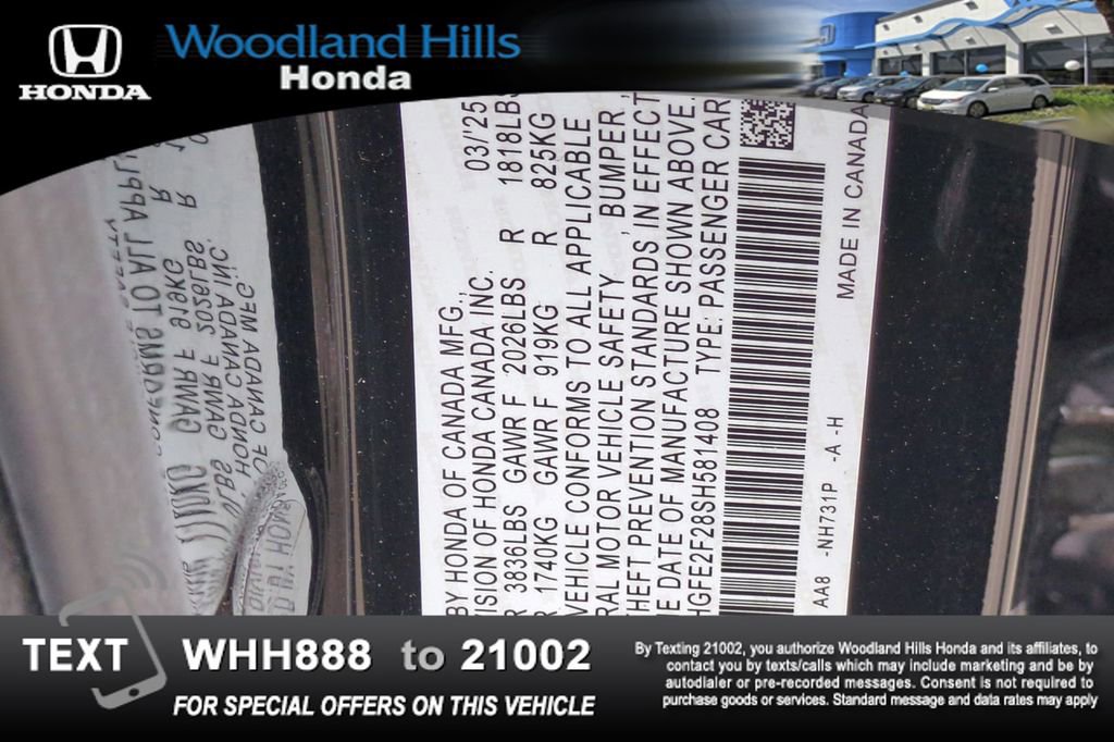 Certified 2025 Honda Civic LX image 26