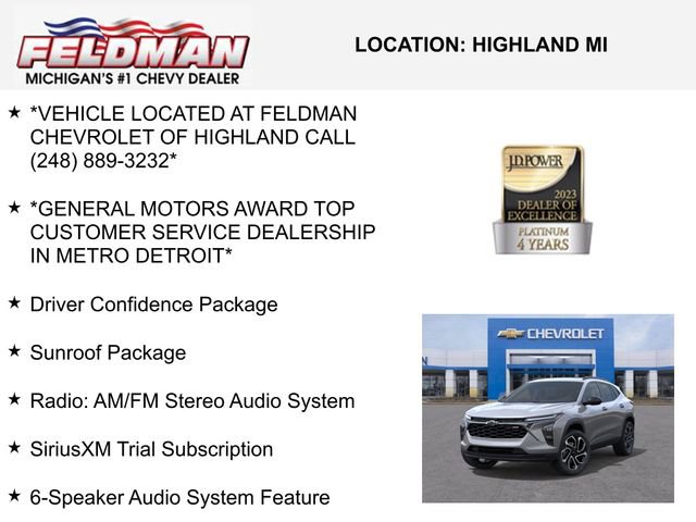 New 2026 Chevrolet Trax RS w/ Sunroof Package image 3