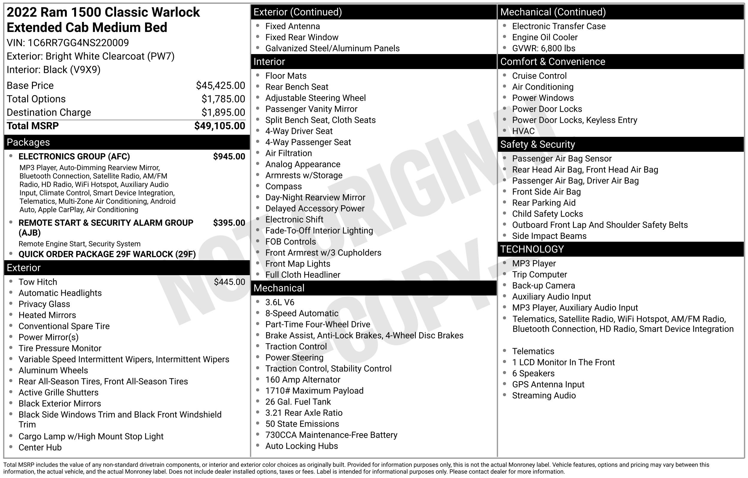 Used 2022 RAM 1500 Warlock w/ Electronics Group AWD/4WD video 2