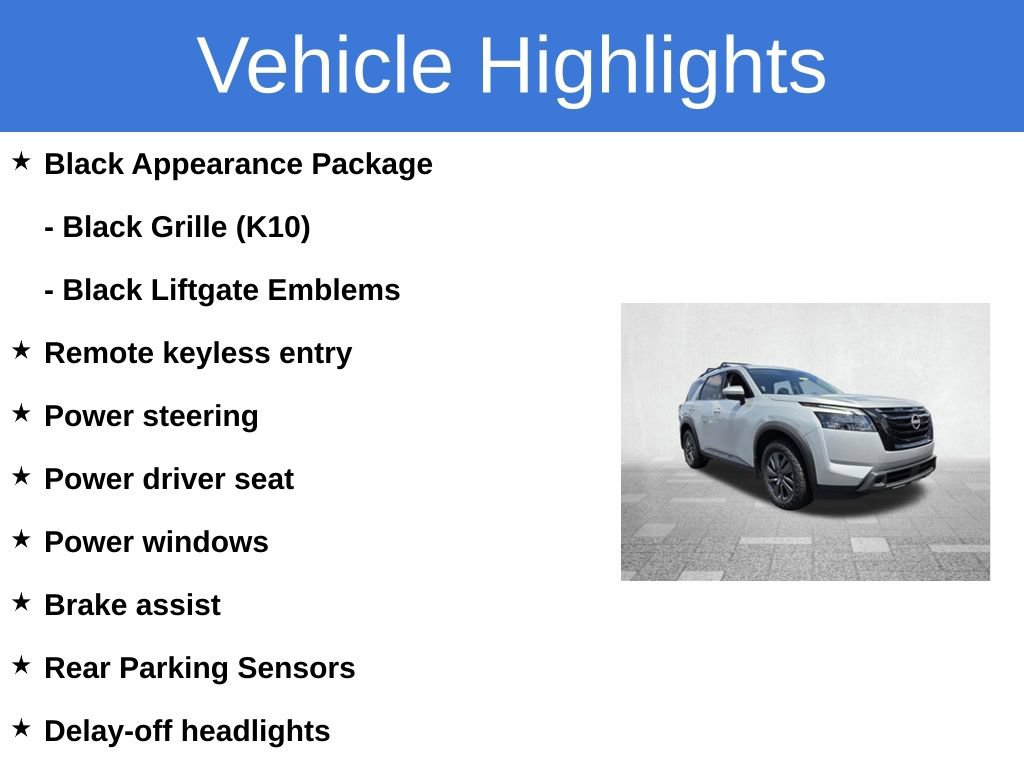 Used 2024 Nissan Pathfinder SV w/ Black Appearance Package FWD image 3
