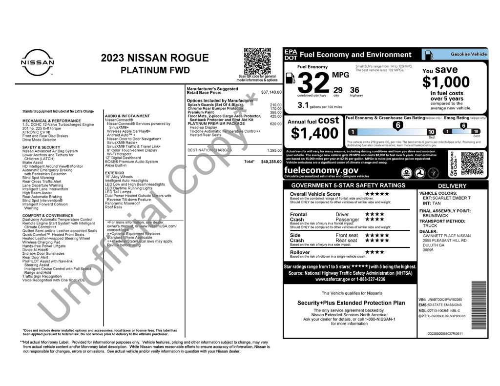 Certified 2023 Nissan Rogue Platinum w/ Platinum Premium Package image 6