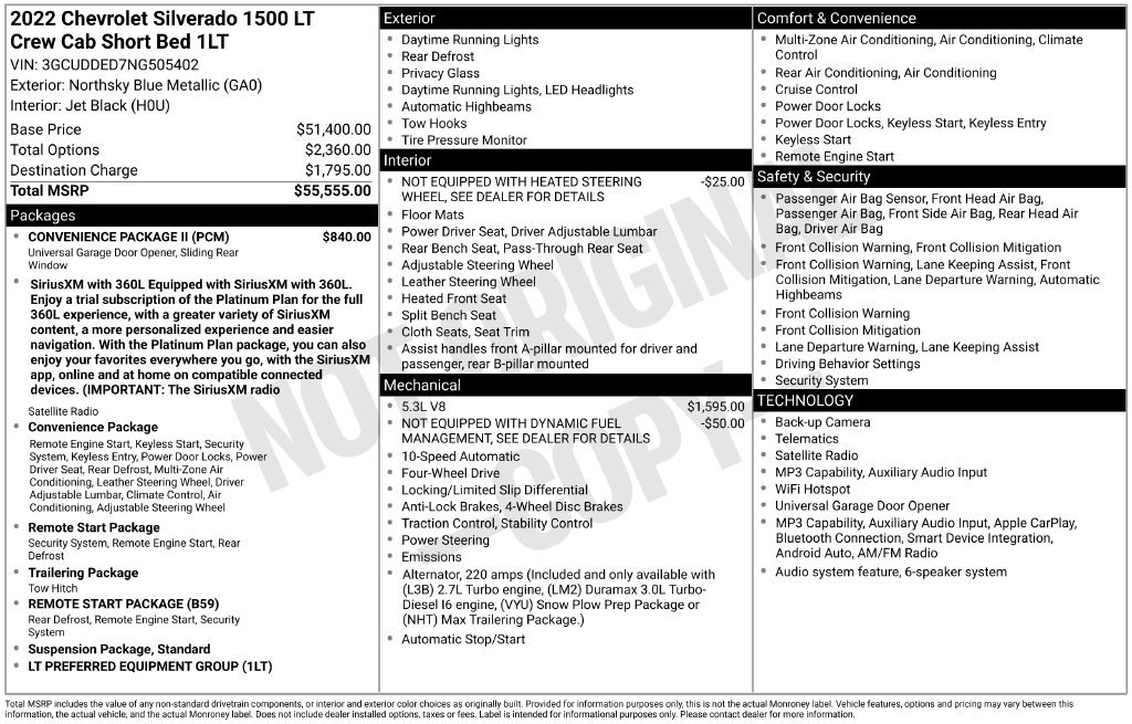 Used 2022 Chevrolet Silverado 1500 LT w/ Convenience Package II AWD/4WD image 9