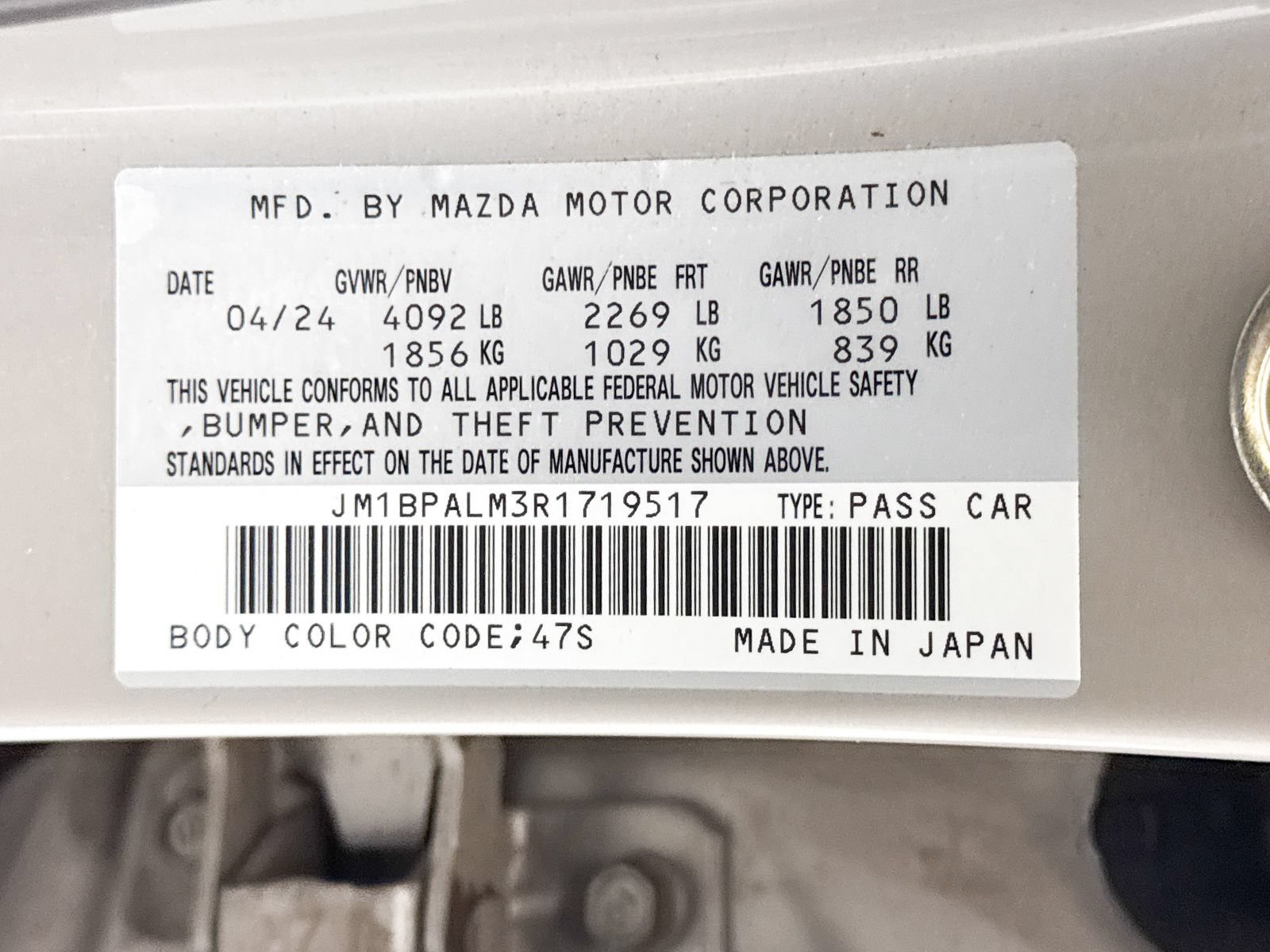 Certified 2024 MAZDA MAZDA3 s FWD image 38