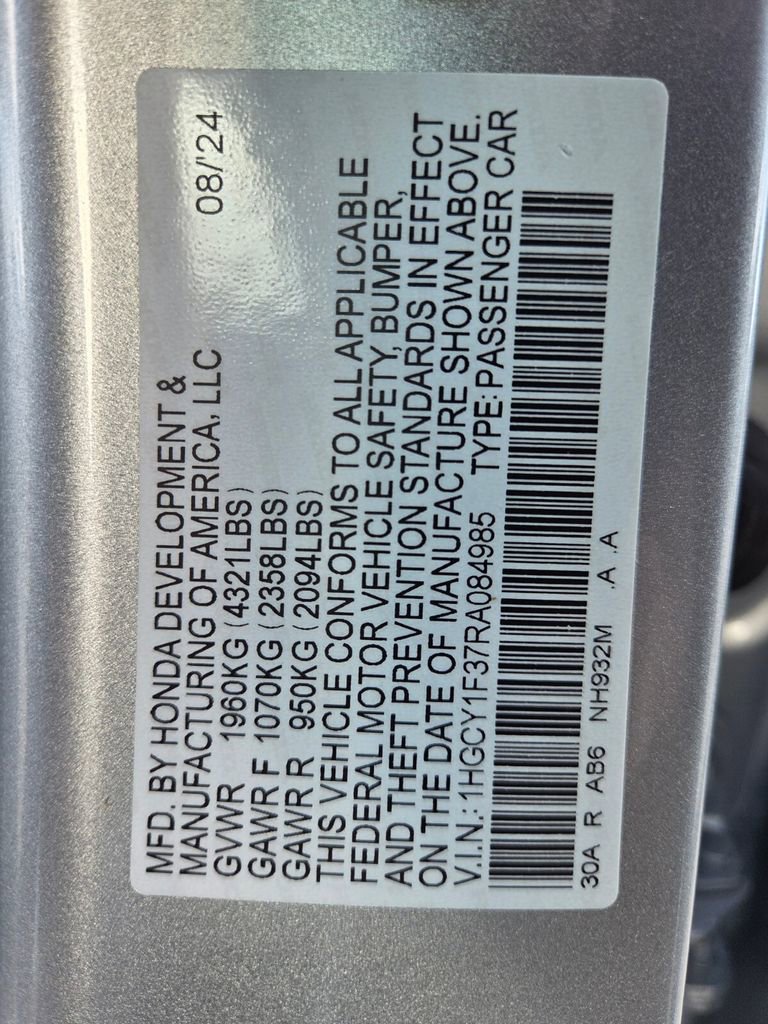 Certified 2024 Honda Accord EX image 22