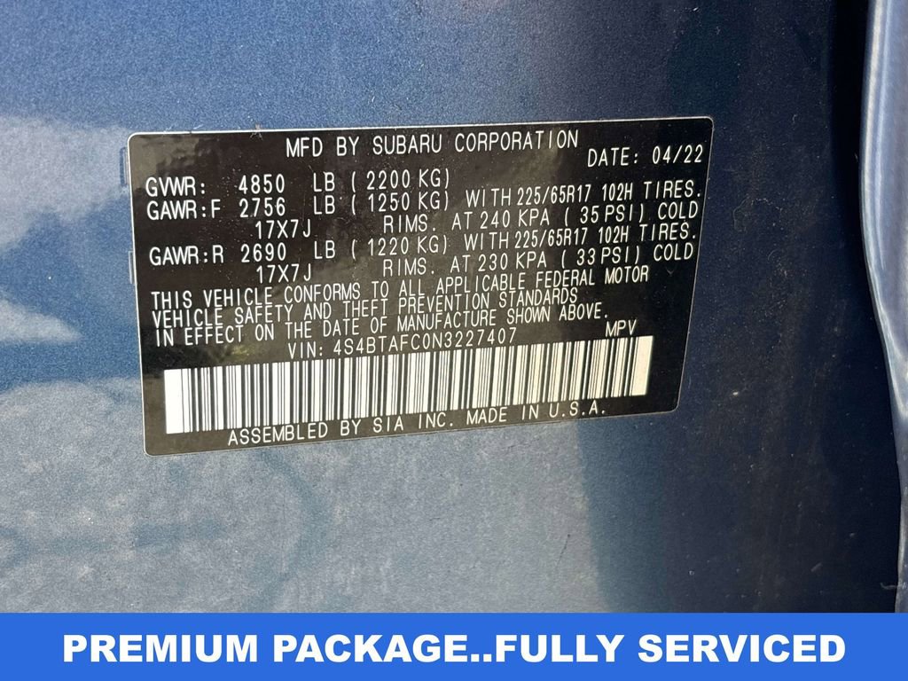 Certified 2022 Subaru Outback Premium AWD/4WD image 32