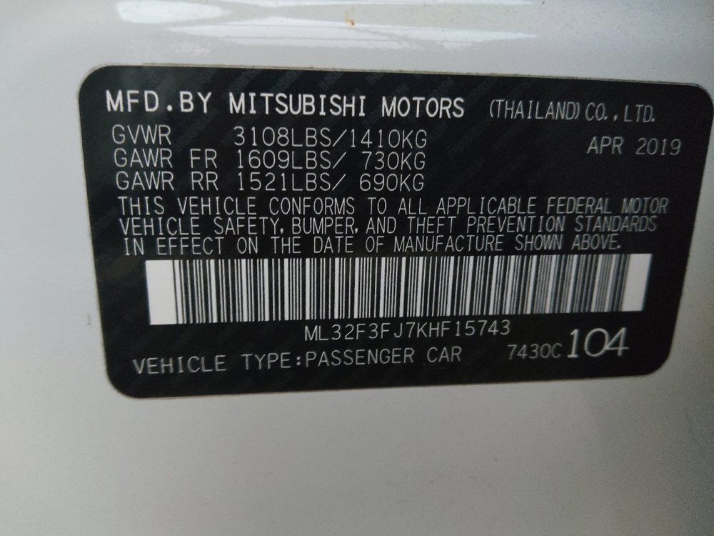 Used 2019 Mitsubishi Mirage G4 ES FWD image 33