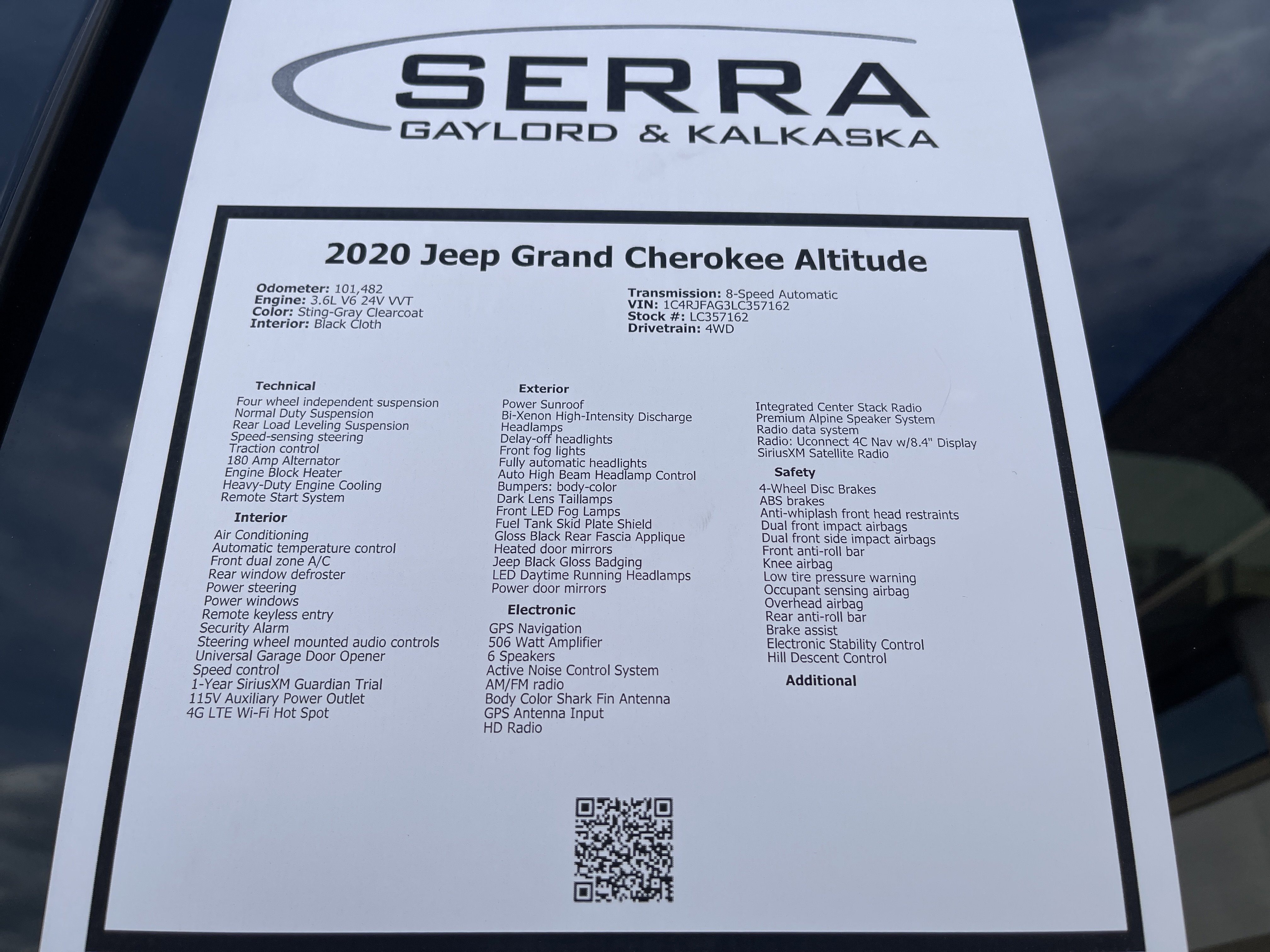Used 2020 Jeep Grand Cherokee Altitude AWD/4WD image 28