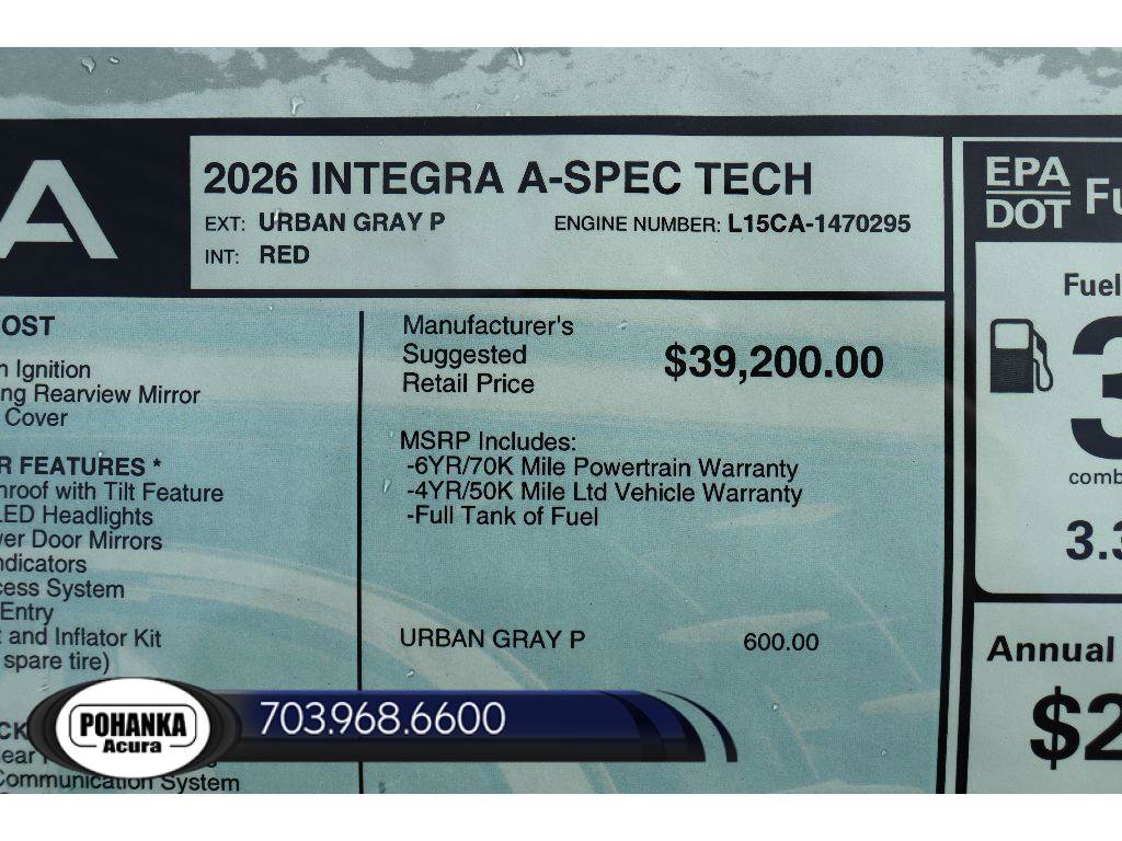 New 2026 Acura Integra A-Spec FWD image 39