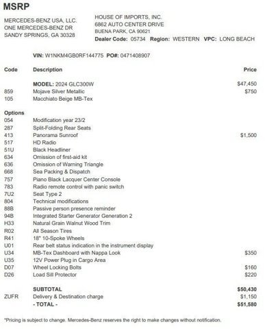 Certified 2024 Mercedes-Benz GLC 300 image 4