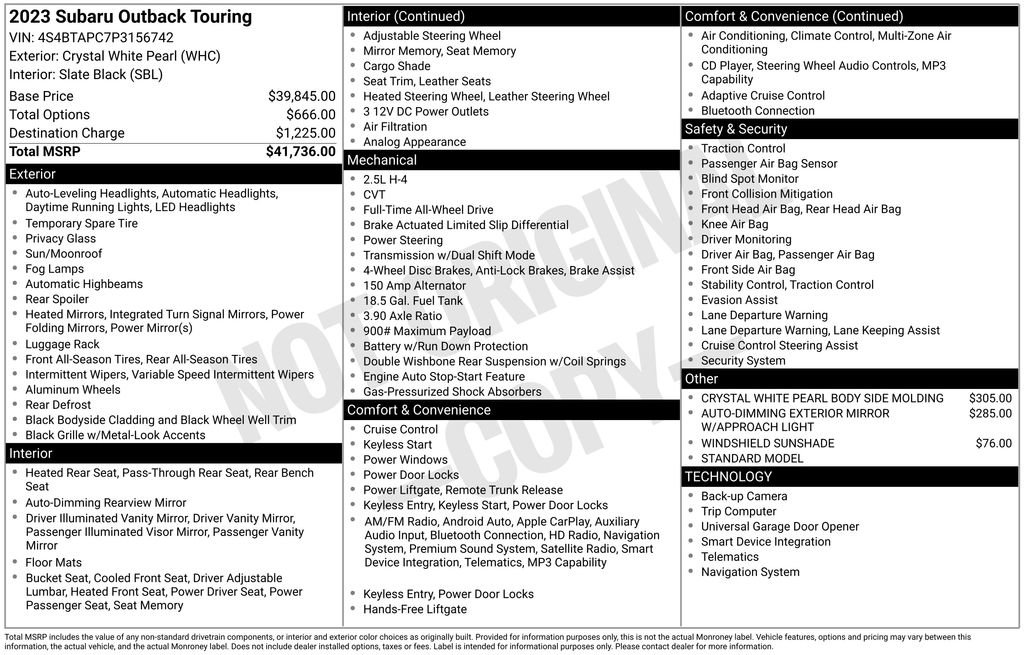 Used 2023 Subaru Outback Touring image 6