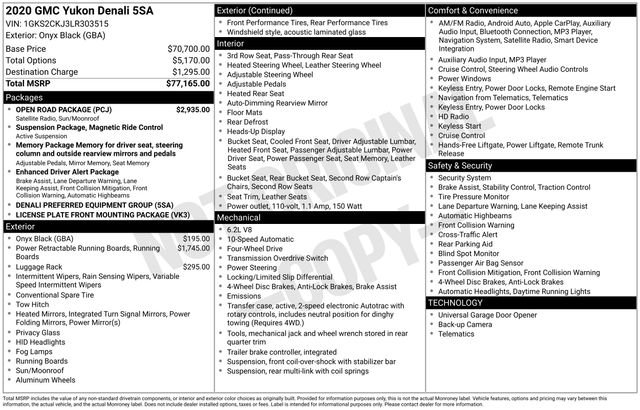 Used 2020 GMC Yukon Denali w/ Open Road Package image 37