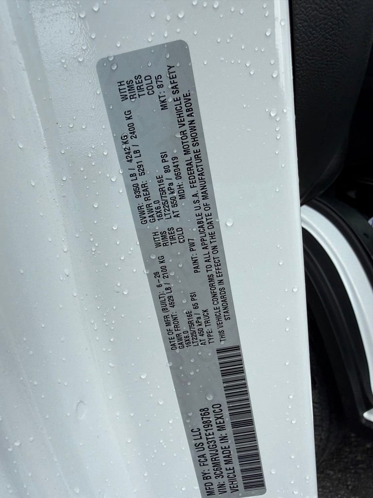 New 2026 RAM ProMaster 3500 w/ Quick Order Package 22G SLT FWD image 26