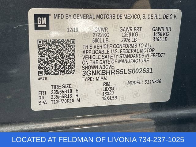 Certified 2020 Chevrolet Blazer LT w/ LPO, Floor Liner Package image 32