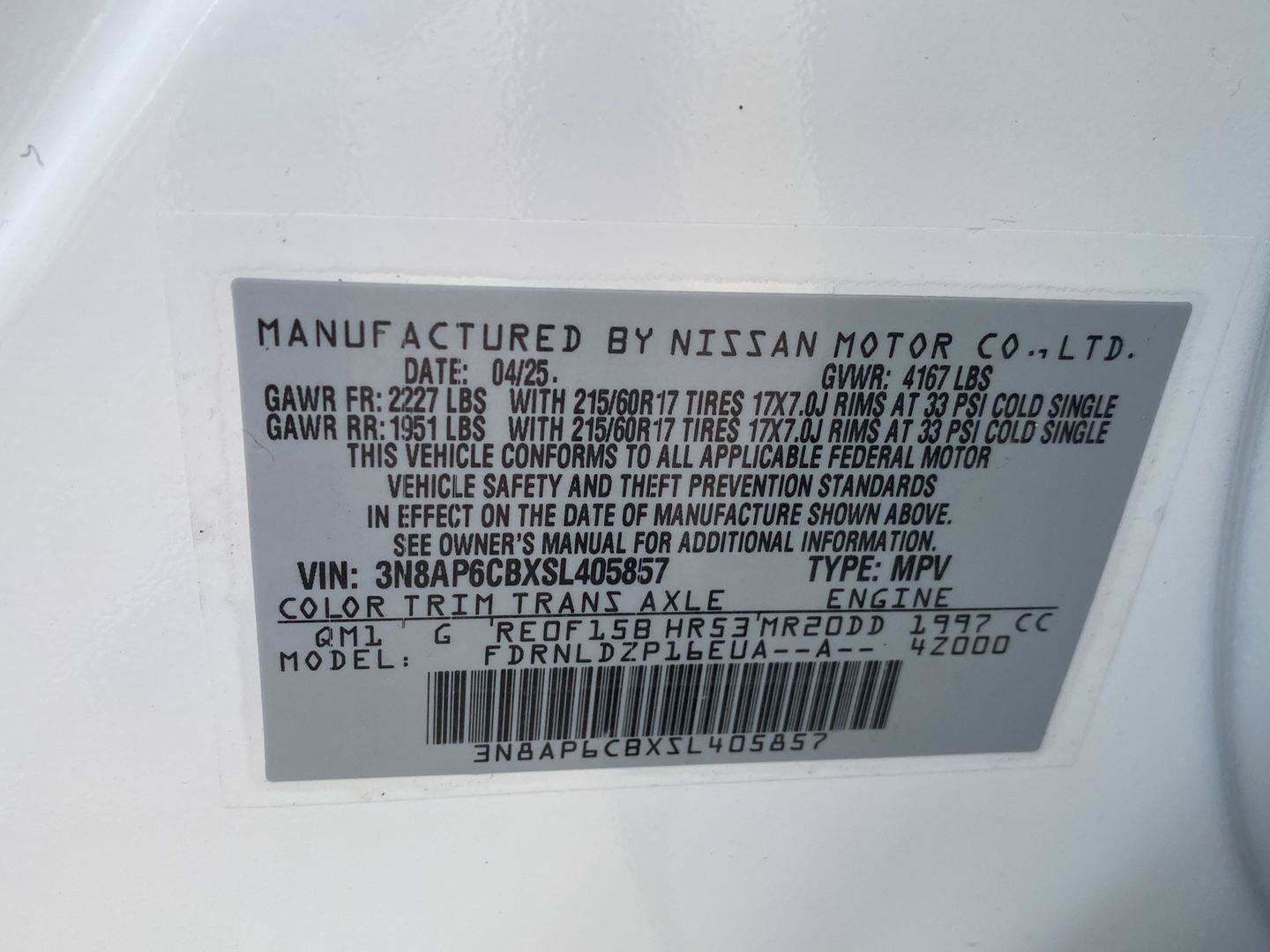 Certified 2025 Nissan Kicks SV AWD/4WD image 16