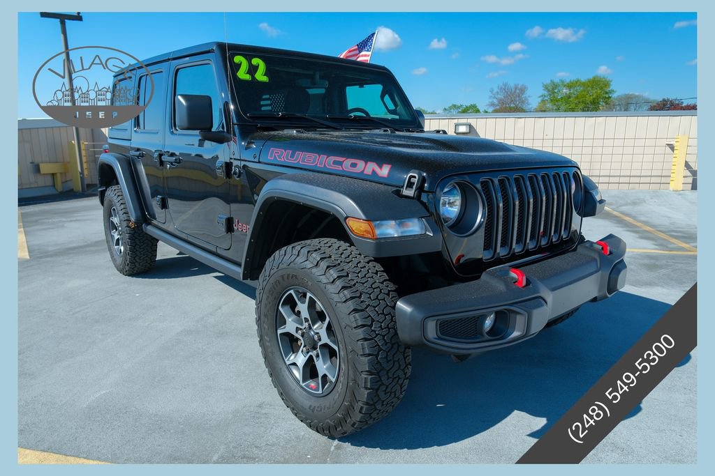 Used 2022 Jeep Wrangler Unlimited Rubicon w/ Cold Weather Group AWD/4WD image 1