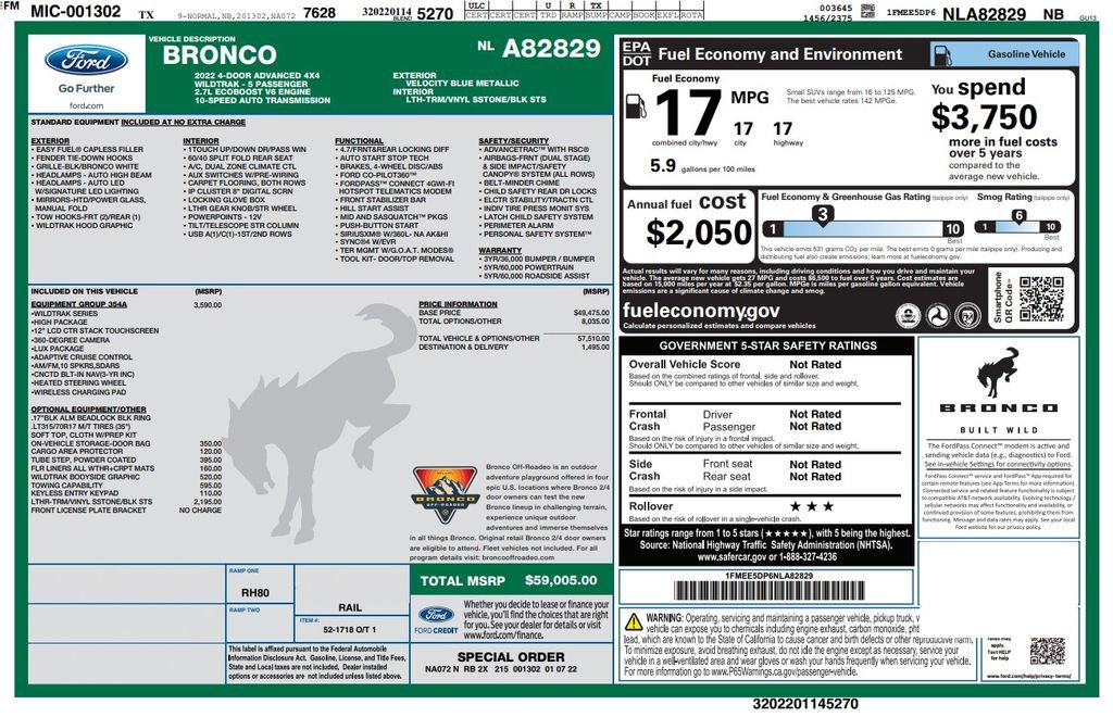 Used 2022 Ford Bronco Wildtrak image 3