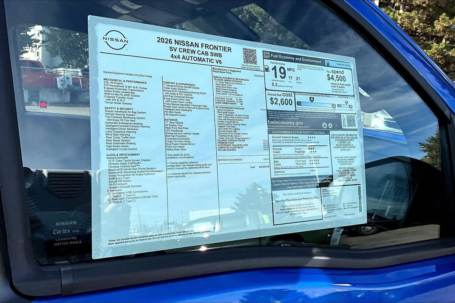 New 2026 Nissan Frontier SV image 14