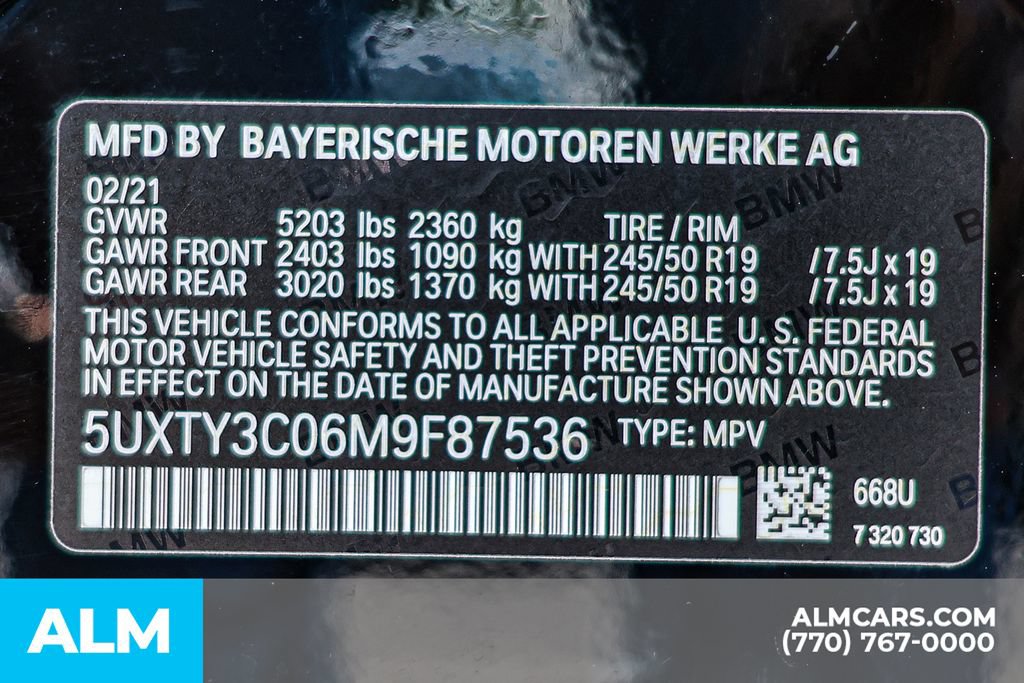 Used 2021 BMW X3 sDrive30i w/ Premium Package RWD image 59