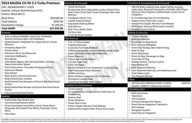 Used 2024 MAZDA CX-90 3.3 Turbo w/ Premium Package image 10