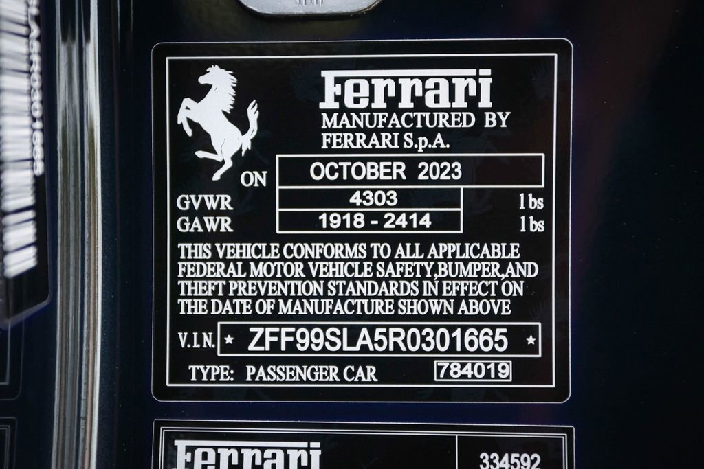 Certified 2024 Ferrari 296 GTB RWD image 50