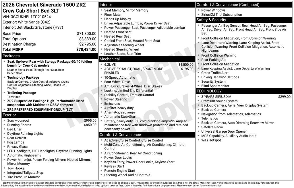 New 2026 Chevrolet Silverado 1500 ZR2 AWD/4WD image 25