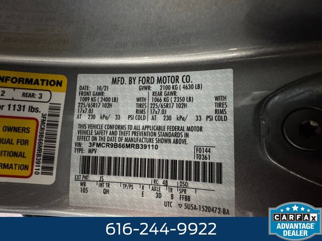 Used 2021 Ford Bronco Sport Big Bend w/ Big Bend Package (96B) AWD/4WD image 27