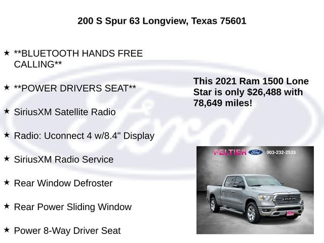 Used 2021 RAM 1500 Lone Star image 25