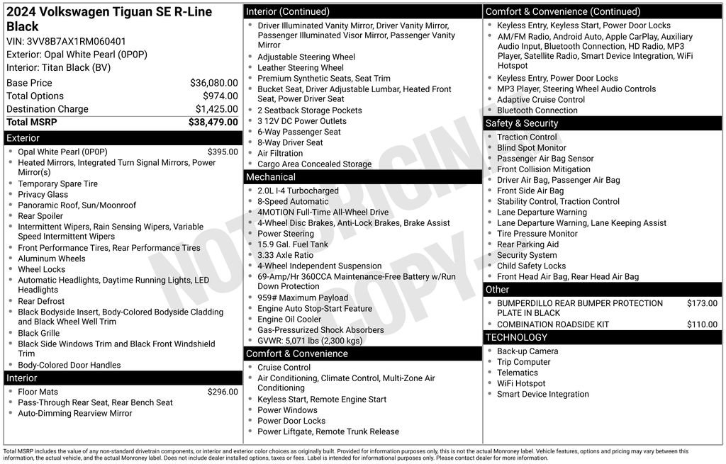 Used 2024 Volkswagen Tiguan SE R-Line image 38