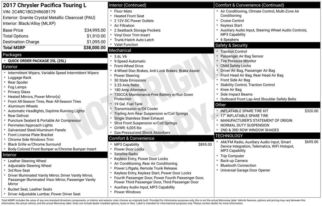 Used 2017 Chrysler Pacifica Touring-L image 38
