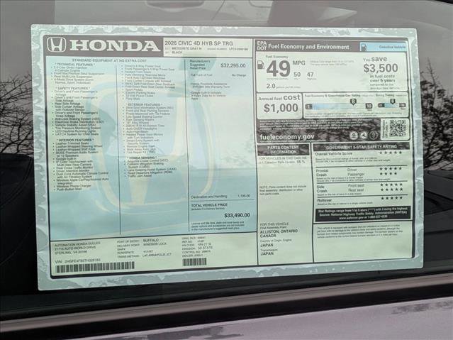 New 2026 Honda Civic Sport Touring image 18