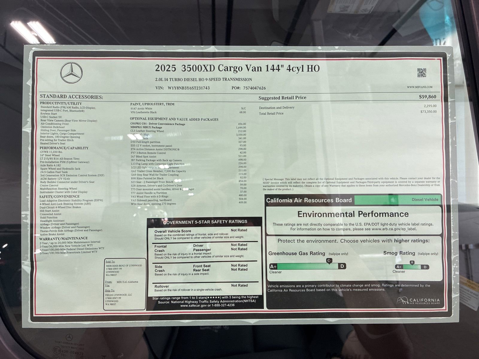 New 2025 Mercedes-Benz Sprinter 3500 image 22