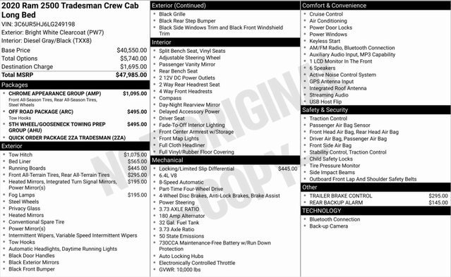 Used 2020 RAM 2500 Tradesman w/ Chrome Appearance Group image 3