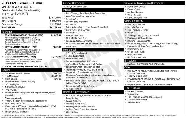 Used 2019 GMC Terrain SLE w/ Driver Convenience Package image 7