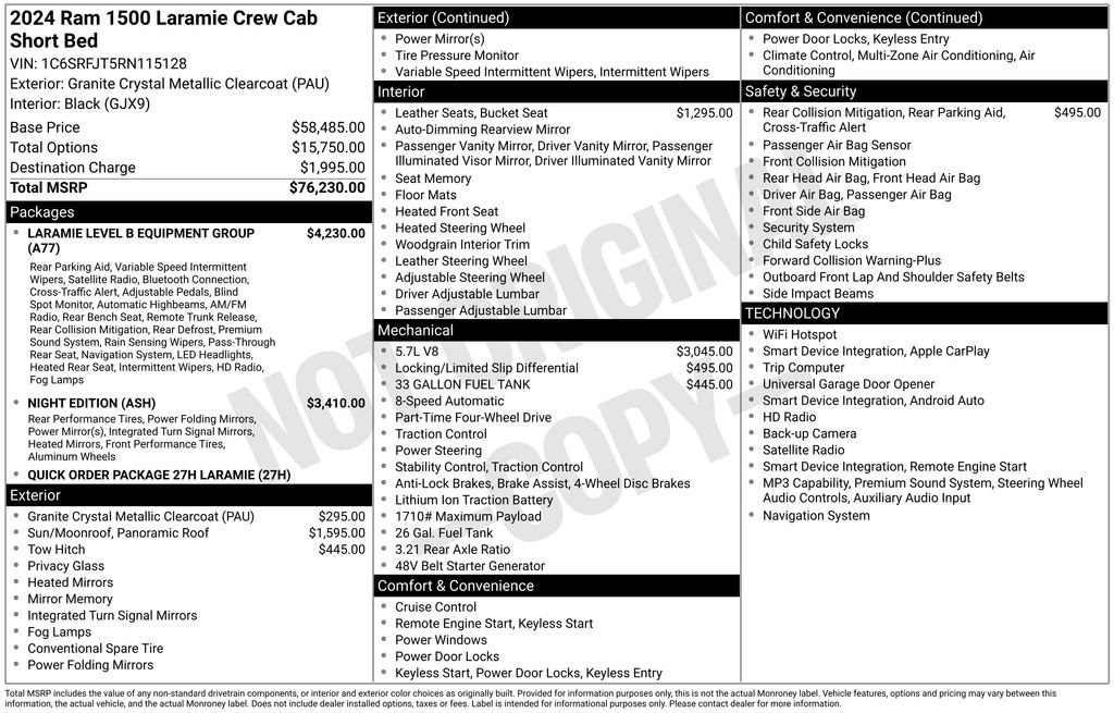 Used 2024 RAM 1500 Laramie AWD/4WD image 7