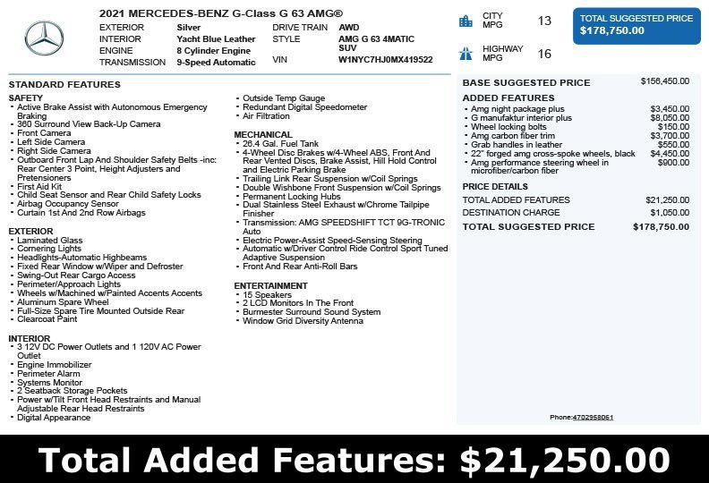 Used 2021 Mercedes-Benz G 63 AMG 4MATIC image 3