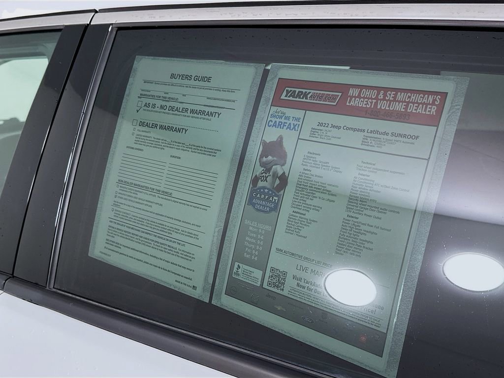 Certified 2022 Jeep Compass Latitude w/ Sun and Sound Group image 16